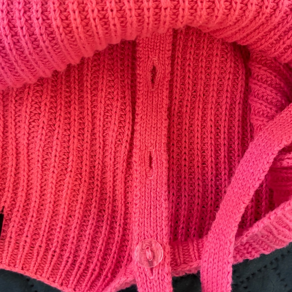Frye Sweater Tank Top Womens Small Coral Pink Chunky Ribbed Knit Cami Boho - Picture 5 of 8